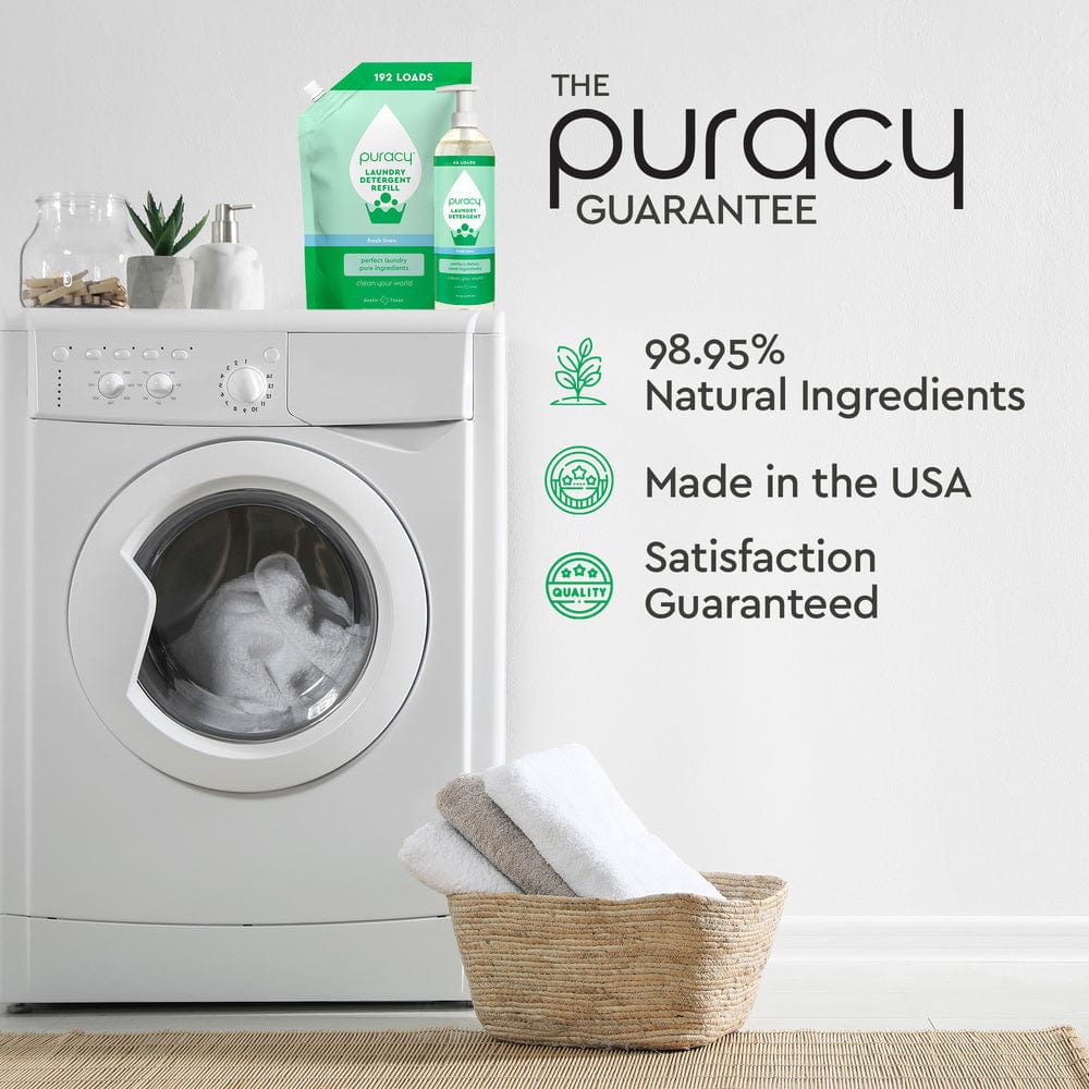 Puracy Natural Liquid Laundry Detergent with Stain Fighting Enzymes - Fresh Linen, 16 fl oz